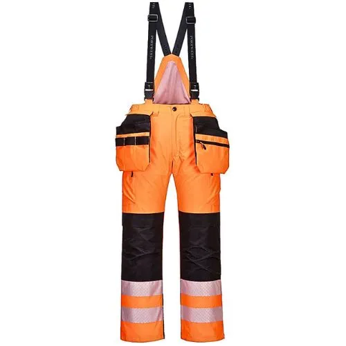 HLAČE TREGER HI-VIS PW351 NARANČASTO/CRNO PODSTAVLJENE XL