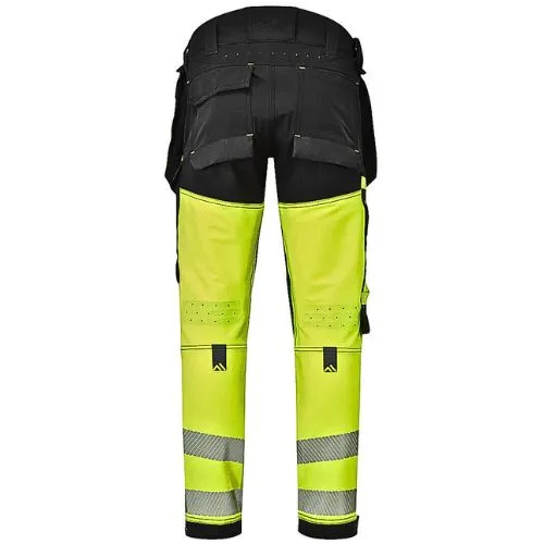 HLAČE HI VIS EV442 STRETCH DET. HOLSTER ŽUTO/CRNE 36