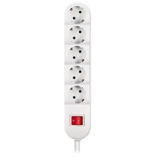 KABEL PRODUŽNI 5 UTIČNICA S DVOPOLNIM PREKIDAČEM 3600W, 5X16A 250V 3M