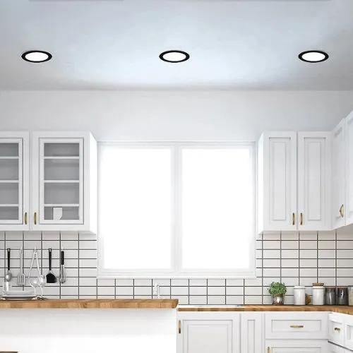 PANEL LED 4W 280LM OKRUGLI CRNI