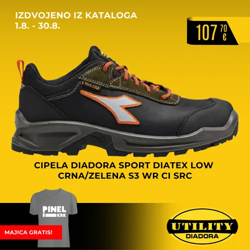 CIPELA DIADORA SPORT DIATEX LOW CRNA/ZELENA S3 WR CI SRC 39