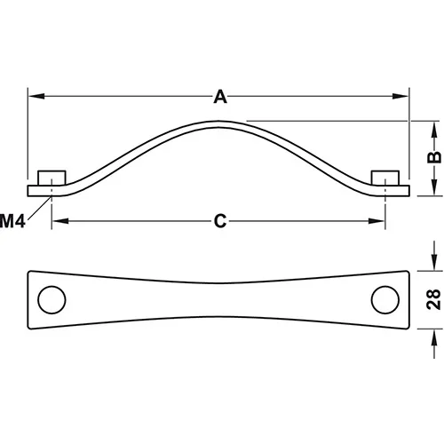 RUČKICA PATINIRANA CRNA MAT 160MM