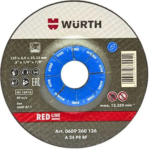 BRUSNA PLOČA ČEL.125X22,23X6MM