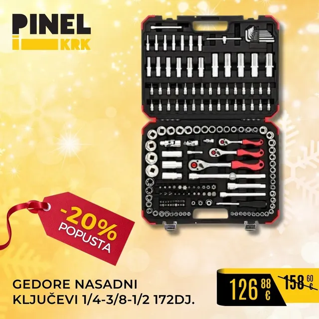 GEDORE NASADNI KLJUČEVI 1/4-3/8-1/2 172DJ.