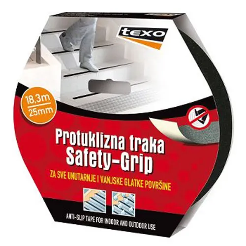 TRAKA PROTUKLIZNA CRNA 25MMX18.3M