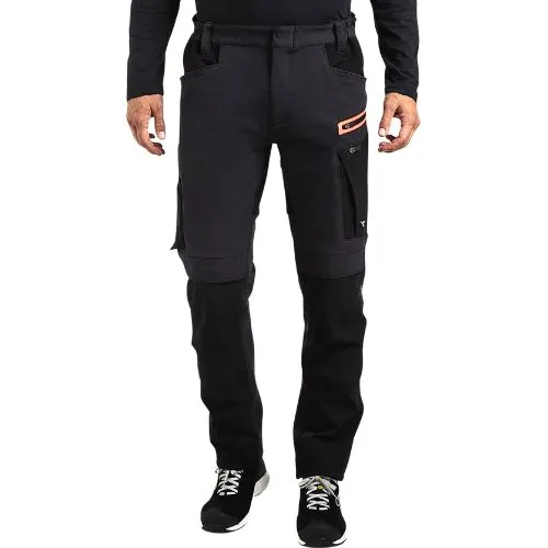 HLAČE DIADORA HYBRID CRNO SIVE S