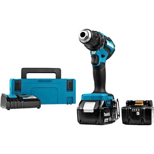 MAKITA DDF485RFJ AKU BUŠILICA-ODVIJAČ (18V, li-ion, BL, 2X3.0Ah)