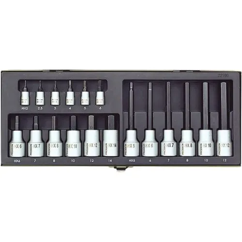 PROXXON SET KLJUČ NASADNI 1/4+1/2 2-14 MM 18 DIJELA