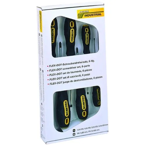 PROXXON SET ODVIJAČA PLOSNATO-KRIŽNI (3,4,5.5,6.5,PH1,PH2)