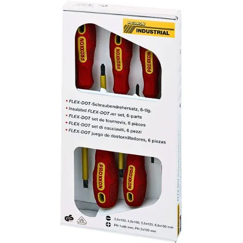 PROXXON SET ODVIJAČA VDE PLOSNATO-KRIŽNI (2.5,4,5.5,6.5,PH1,PH2)